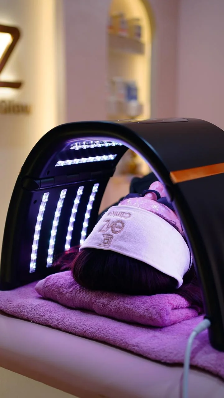 A facial care session
